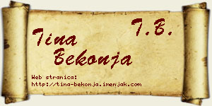 Tina Bekonja vizit kartica